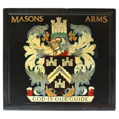 Circa 1960s Small English Pub Sign for the Mason Arms
