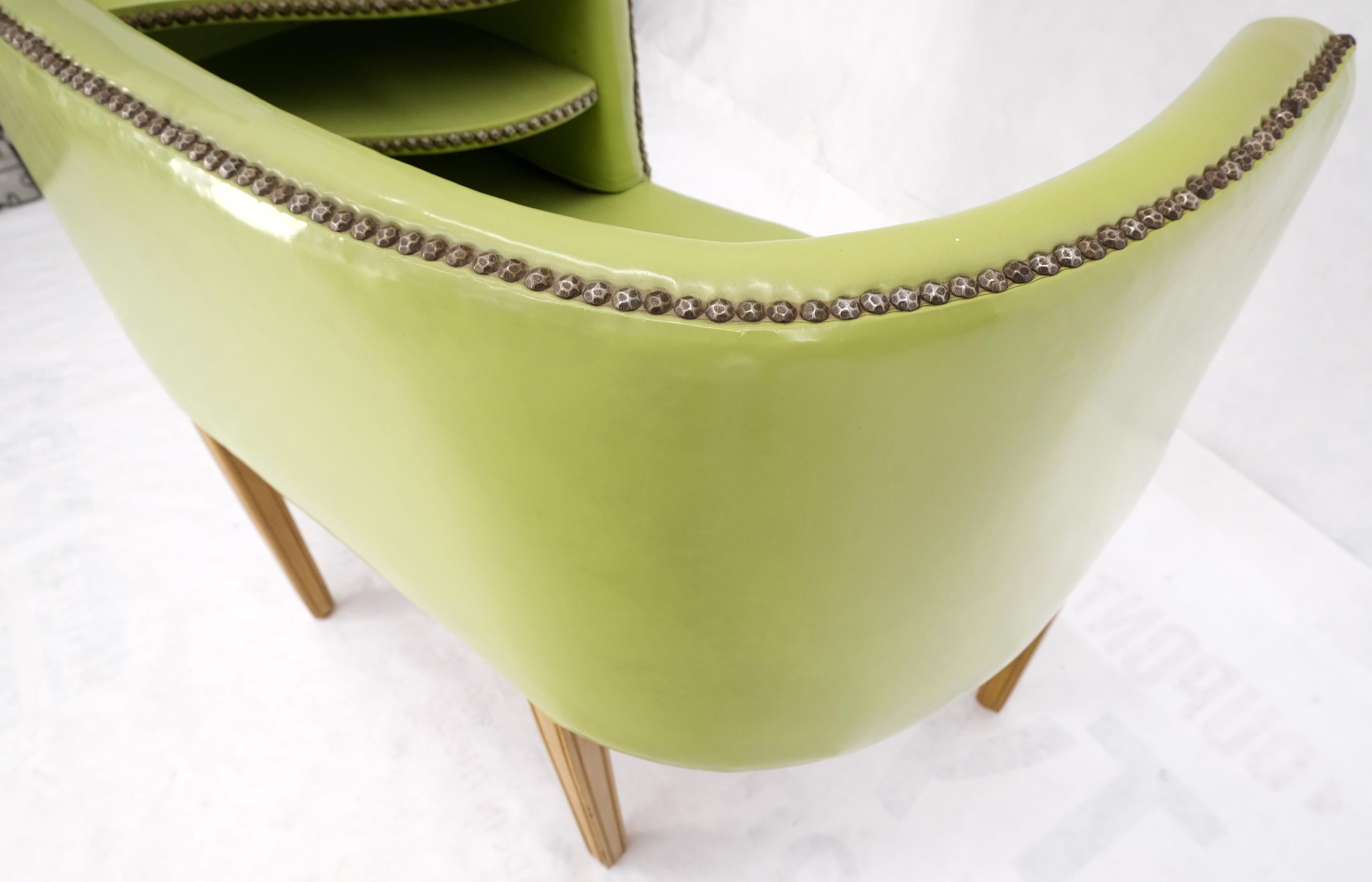 circa 1960s Telephone Hall Built in Table Bench Neon Green Vinyl Upholstery 1