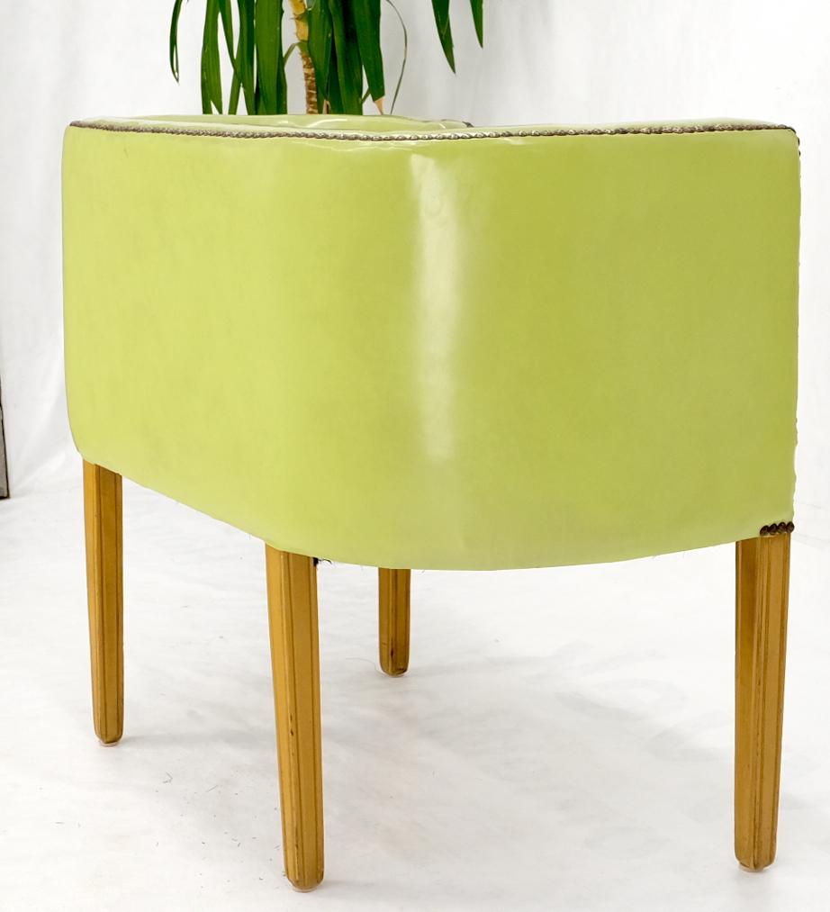 circa 1960s Telephone Hall Built in Table Bench Neon Green Vinyl Upholstery 3