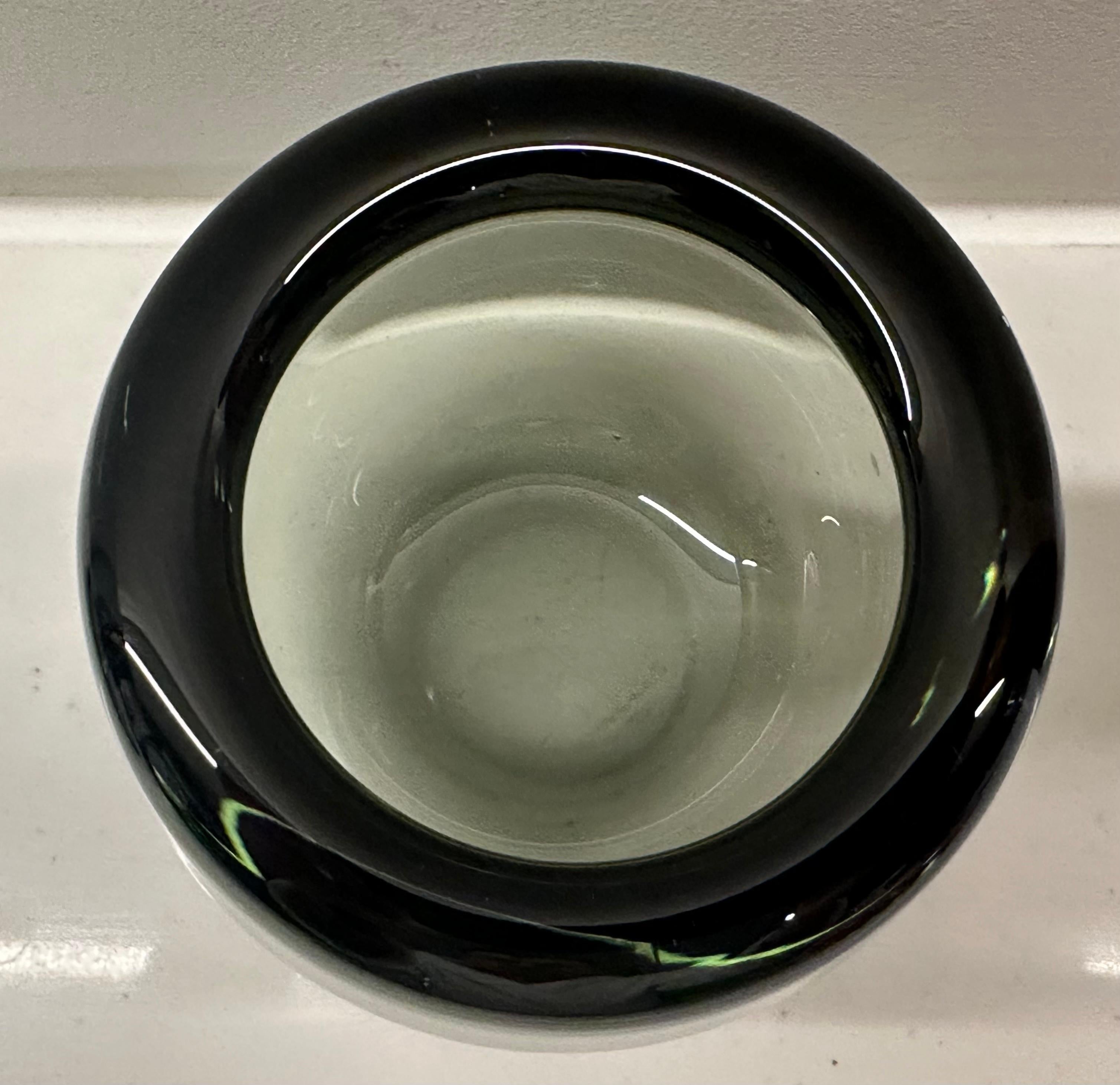 Circa 1960s Two Holmegaard Per Lütken Smoked Green Glass Bowls No 15739 100002 For Sale 3