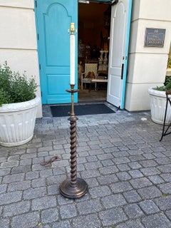circa 1965 Frederick Cooper Turned Barley Twist Floor Lamp