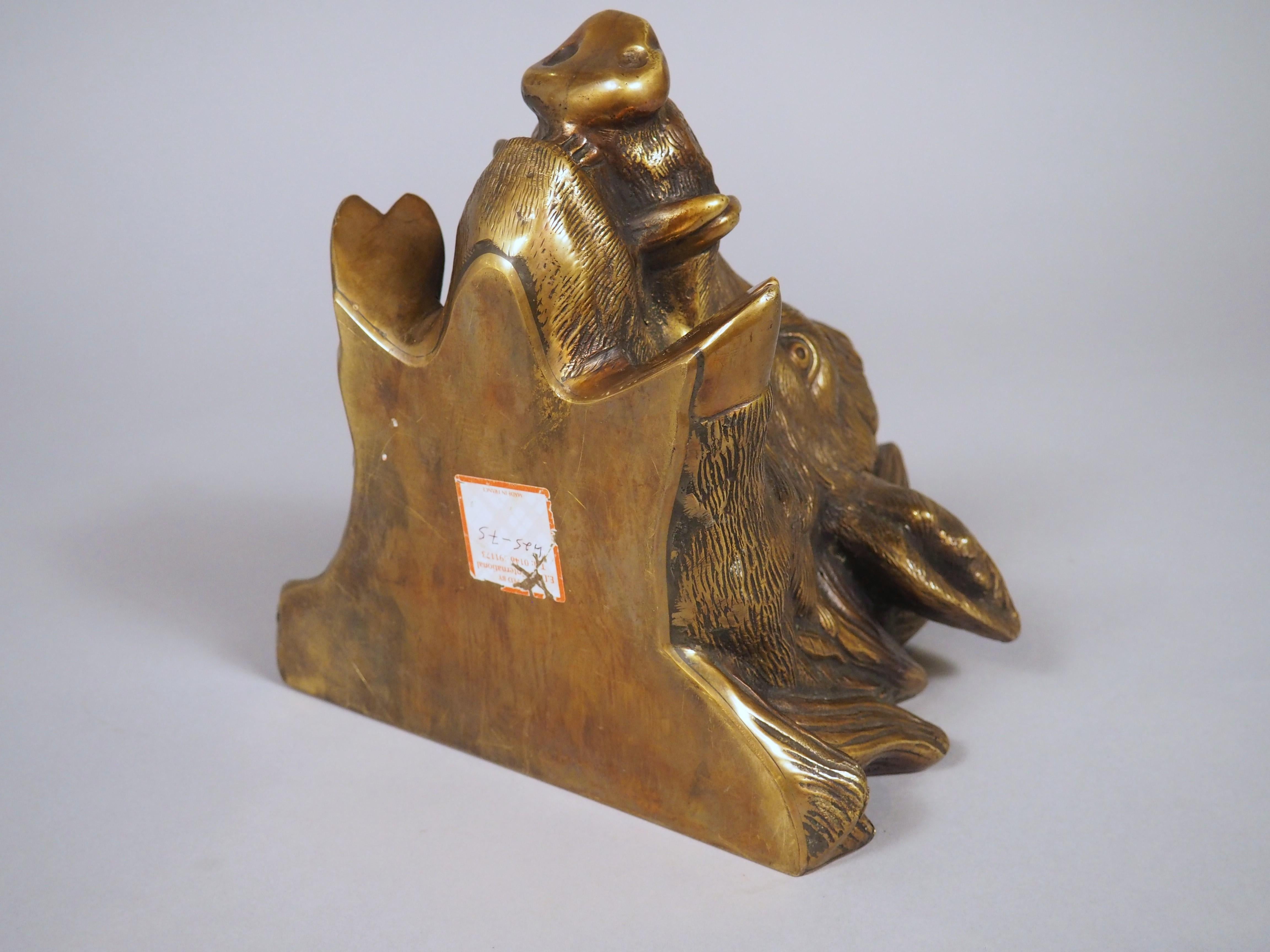 Francese Scultura in bronzo dorato francese di cinghiale del 1965 circa, base per lampada o da parete in vendita