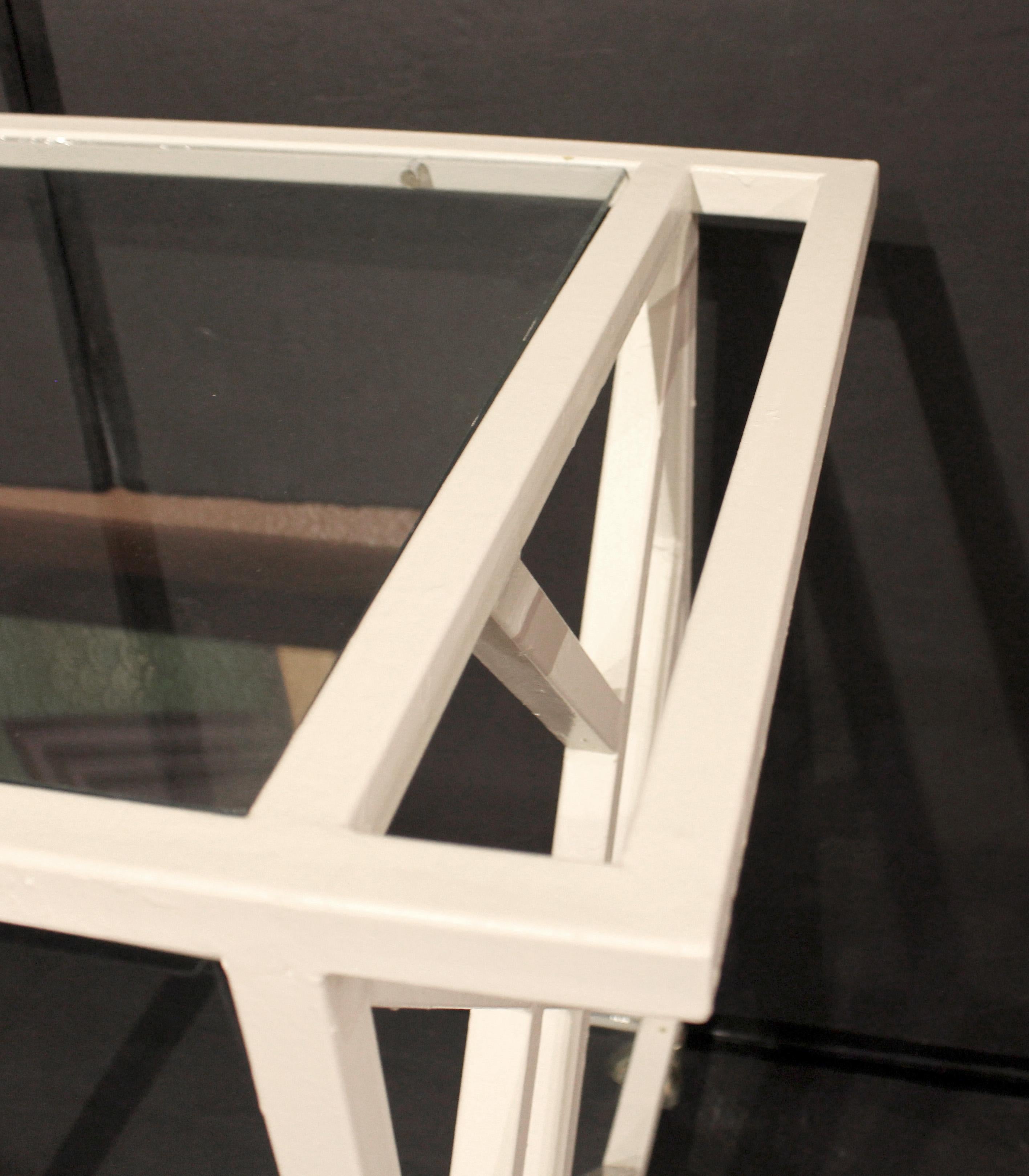 Amerikanischer Mid-Century-Modern-Barwagen aus Eisen und Glas, ca. 1970 im Zustand „Gut“ im Angebot in Chapel Hill, NC