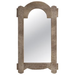 Circa 1970 Bleached Wood Oak Mirror