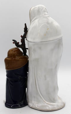 Circa 1970 Chinese Mud Figure of Wise Man and Boy