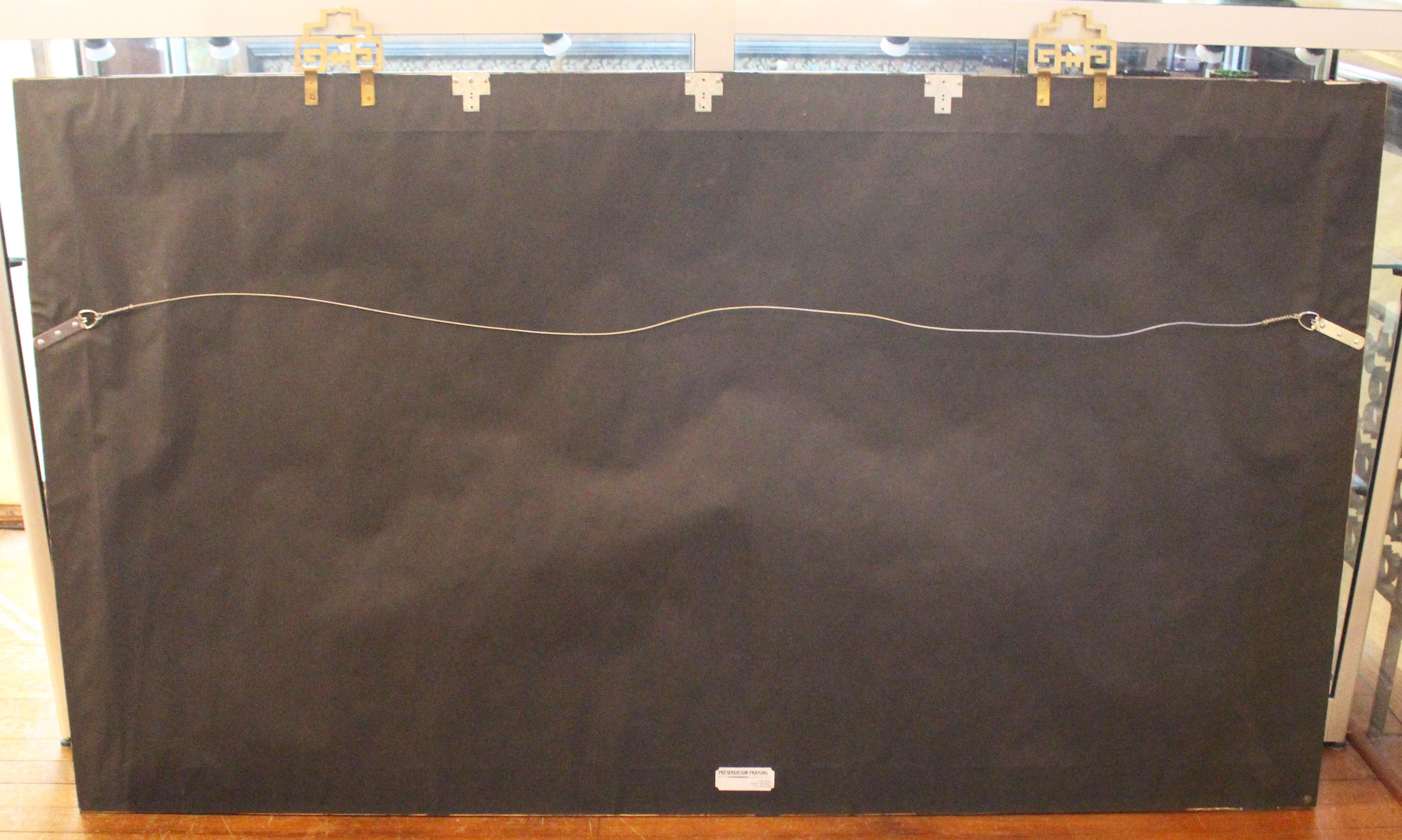 CIRCA 1970 Chinesische Malerei auf Seide im traditionellen Stil von Kriegern zu Pferd im Angebot 1