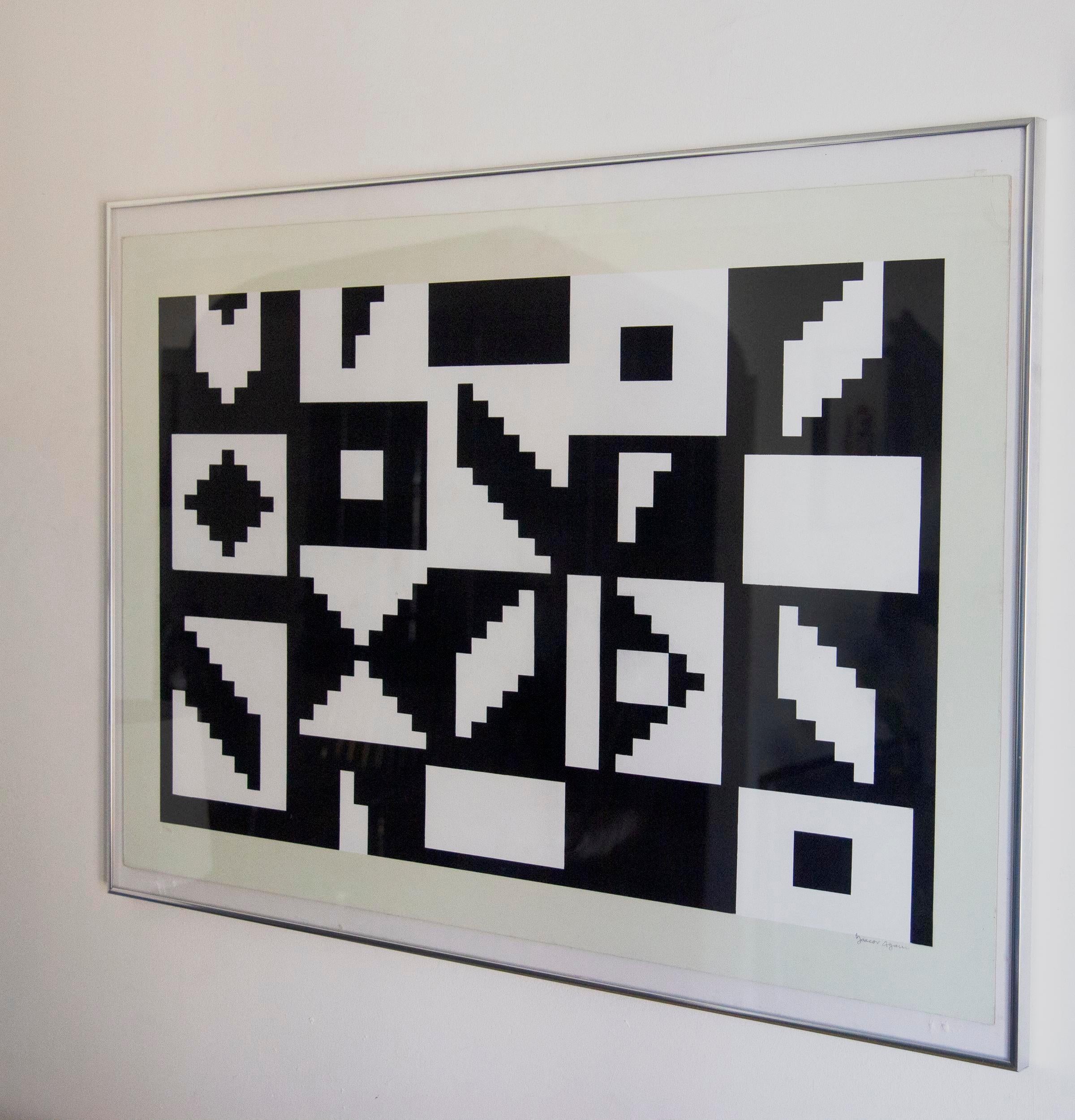 Abstrakte signierte Lithographie 