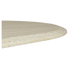 Circa 1970 Cream Marble Italian Travertine Coffee Table
