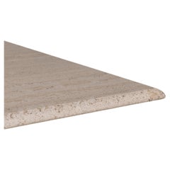 Circa 1970 Cream Marble Italian Travertine Coffee Table