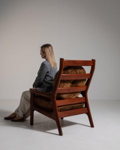Circa 1970 Danish Upholstered Armchair In The Style Of Juul Kristensen