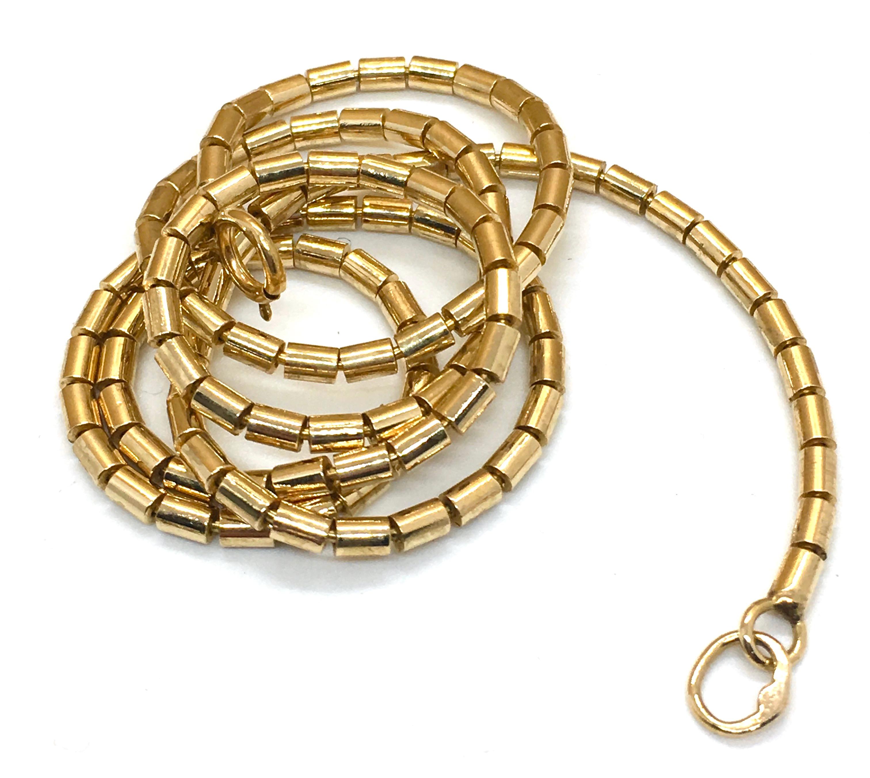 tube gold chain