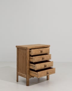 French Oak Chest of Drawers, Circa 1970, Simple Lines, Compact Design