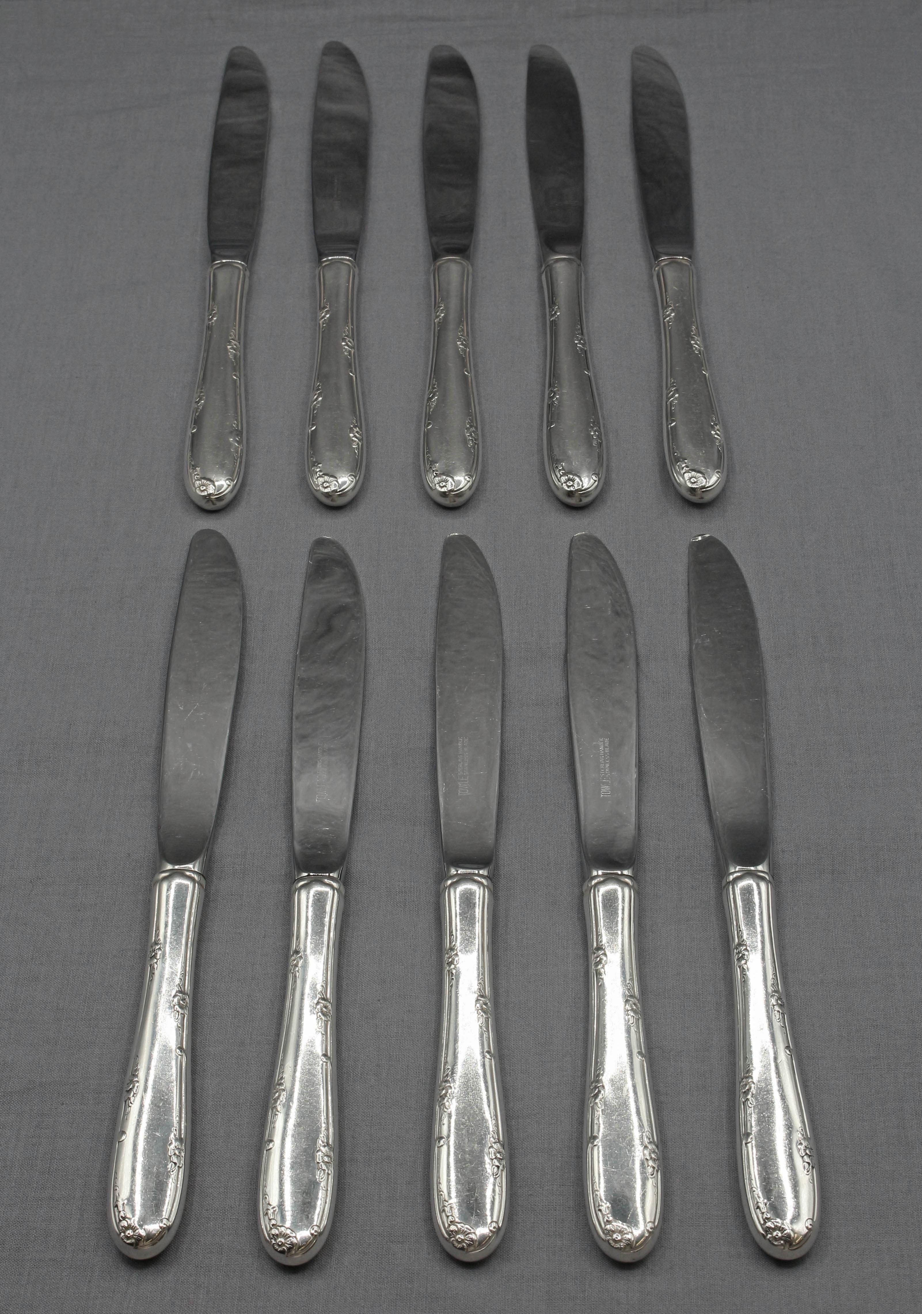 Aesthetic Movement Circa 1970 Madeira by Towle Sterling Silver 59-Piece Flatware Set