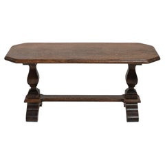 Circa 1970 Mahogany Wood Oak Refectory Coffee Table