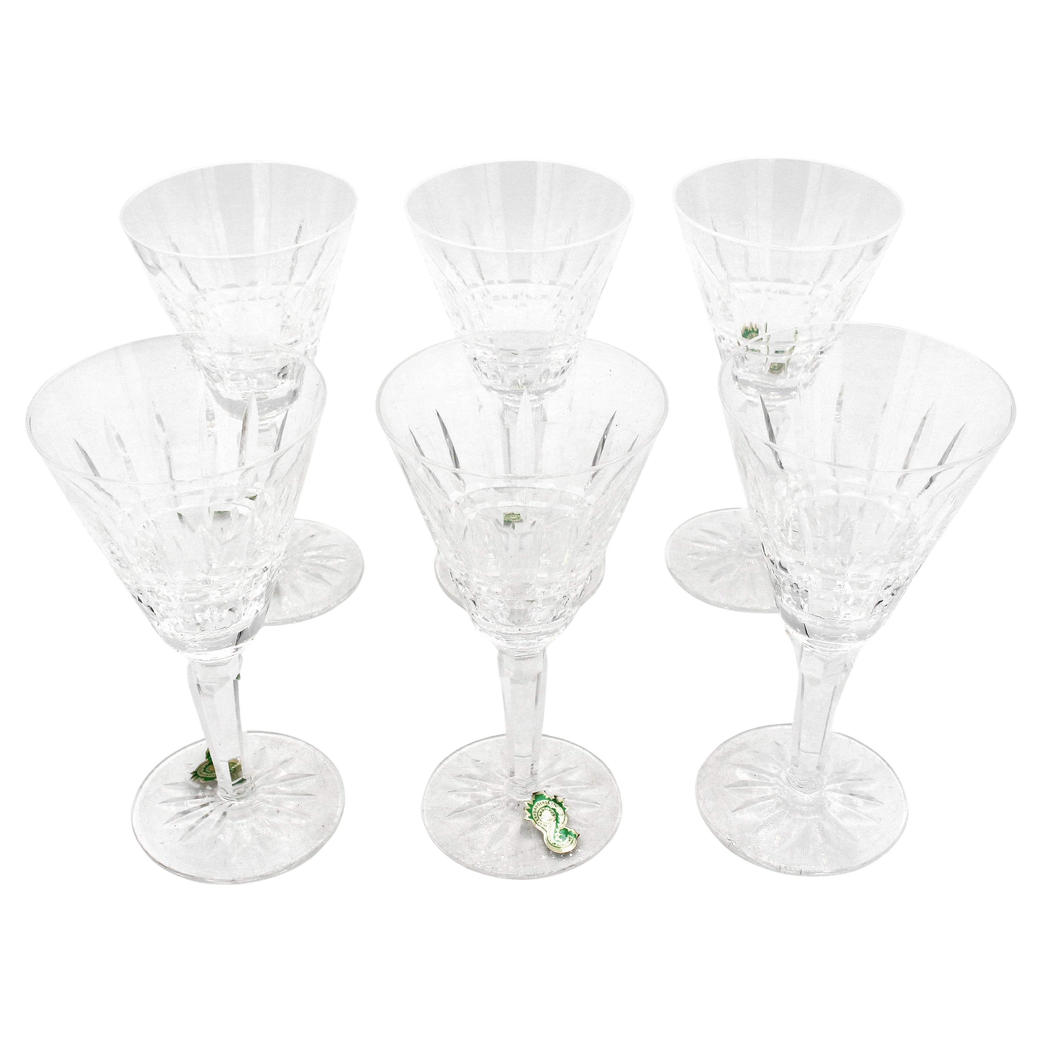 Set di 6 bicchieri da vino bianchi Glenmore by Waterford, circa 1970