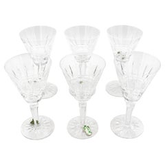 Circa 1970 Juego de 6 copas de vino blanco Glenmore by Waterford