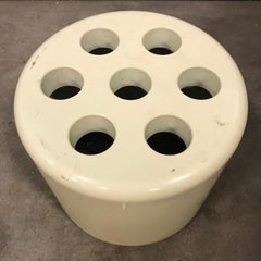 Space Age Roberto Lucci/Paolo Orlandini White Plastic Umbrella Stand, circa 1970