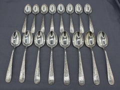 Circa 1970 Sterling Silver Flatware Service in Old Maryland Engraved by Kirk
