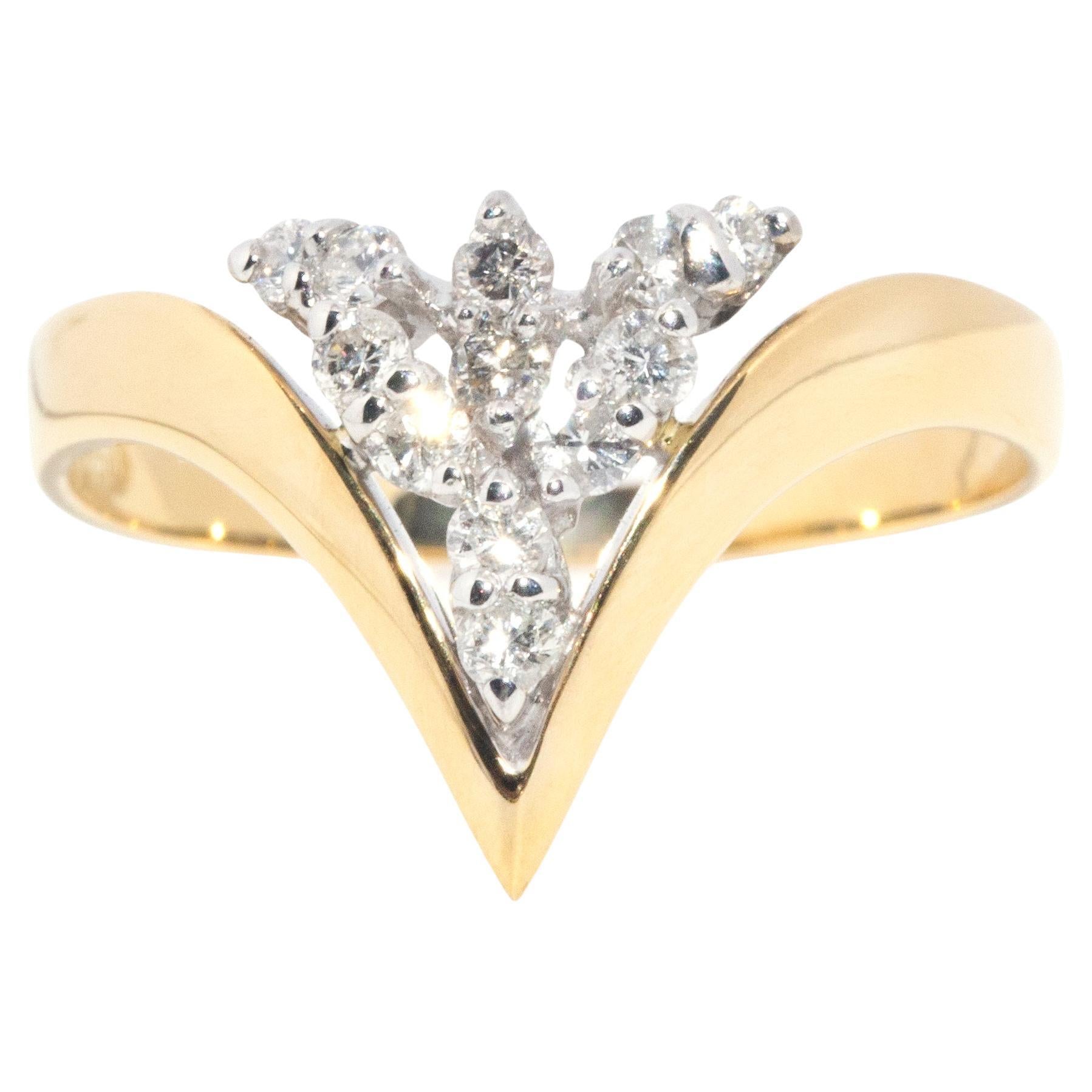 Bague Vintage Or Ornée d’un Brillant main image 0
