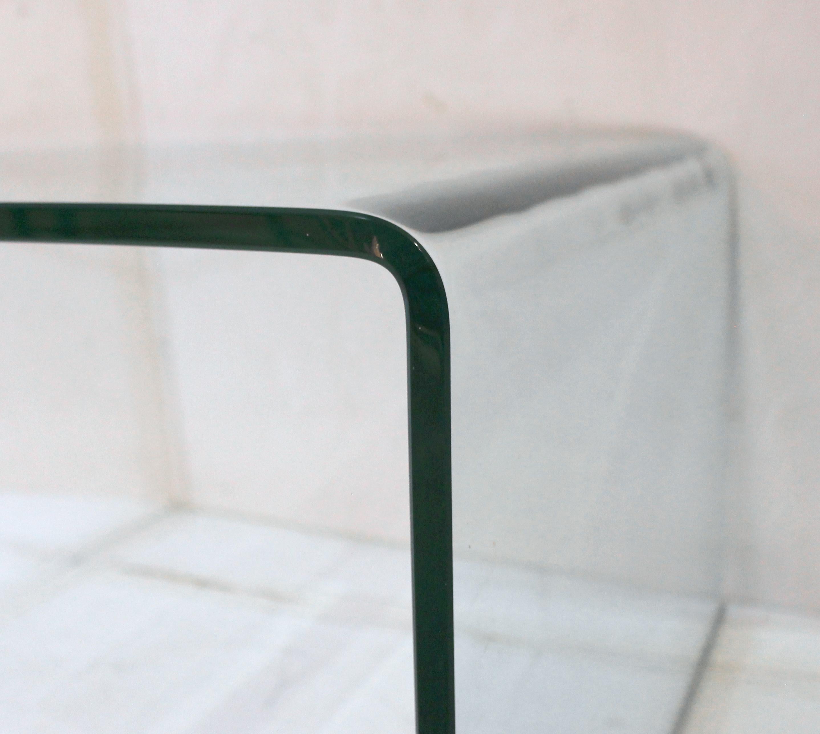 Mid-Century Modern Circa 1970s-1980s Likely Italian Waterfall Form Glass Coffee Table