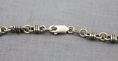 Circa 1970s Industrial Design Sterling Silver 31" Necklace