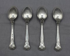 Circa 1970s Set of 4 Chantilly Sterling Teaspoons by Gorham