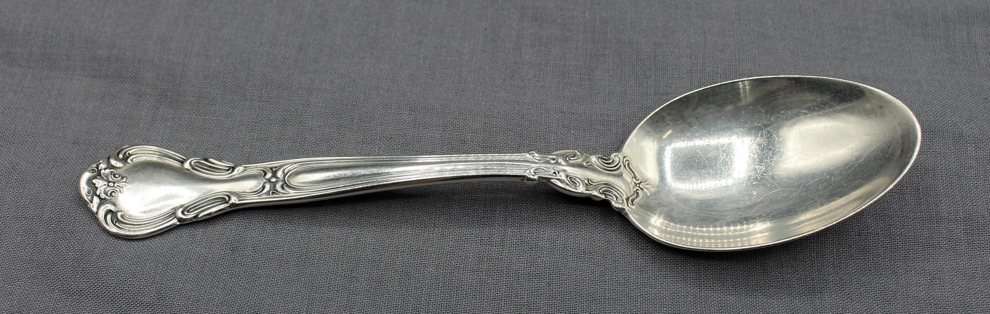 Modern Circa 1970s Set of 4 Chantilly Sterling Teaspoons by Gorham For Sale
