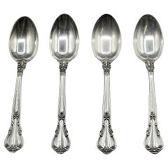 Circa 1970s Set of 4 Chantilly Sterling Teaspoons by Gorham