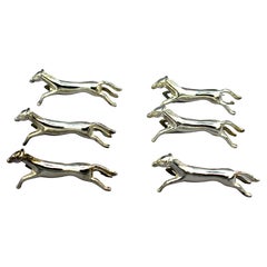 Circa 1970s Set of 6 Running Horse Knife Rests