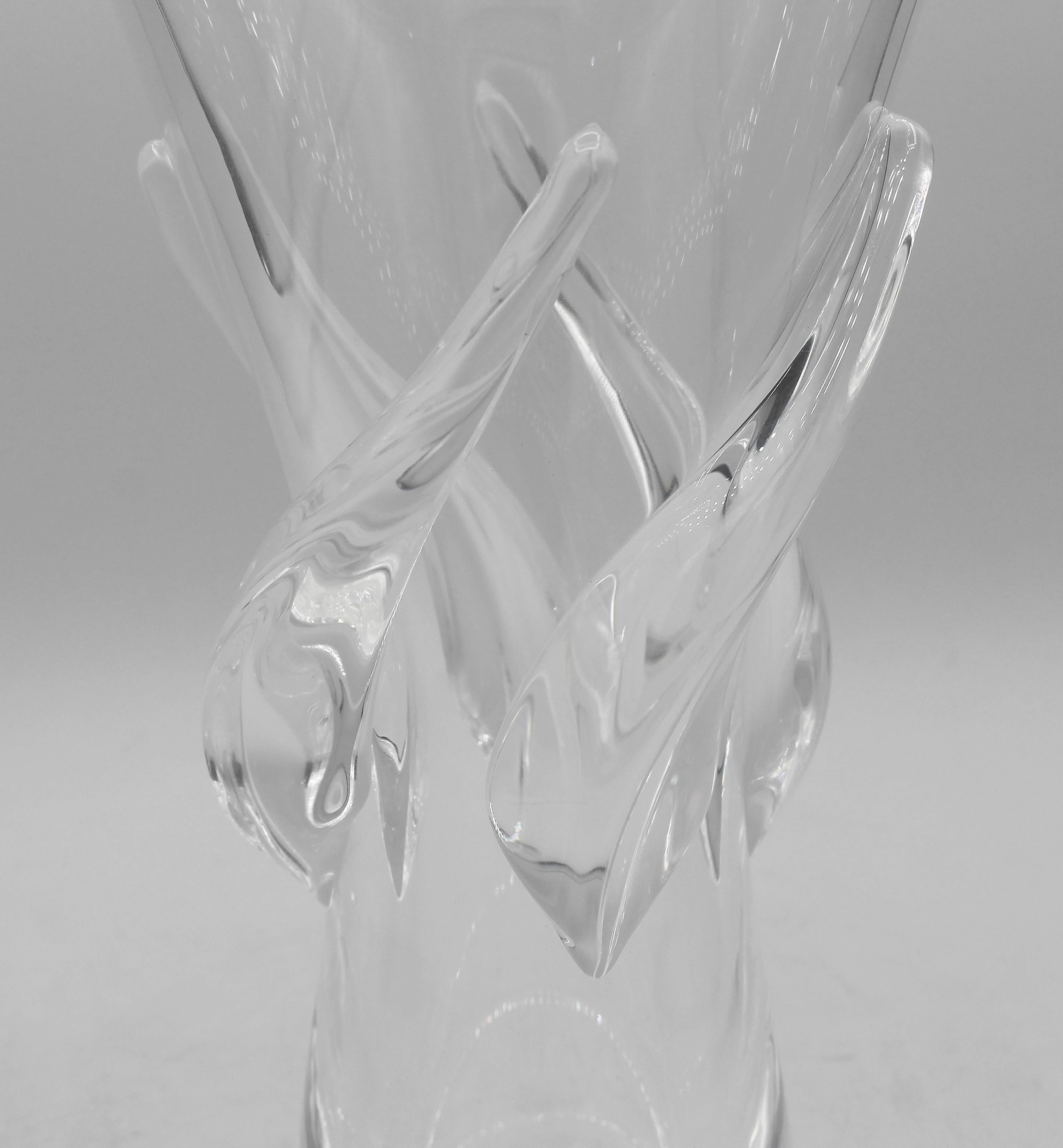 Mid-Century Modern Circa 1970s Steuben Glass Rose Vase Designed by George Thompson
