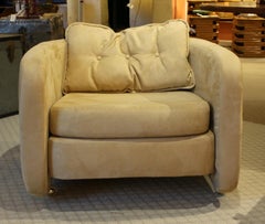 circa 1970s Tub Chair in Ultrasuede Fabric