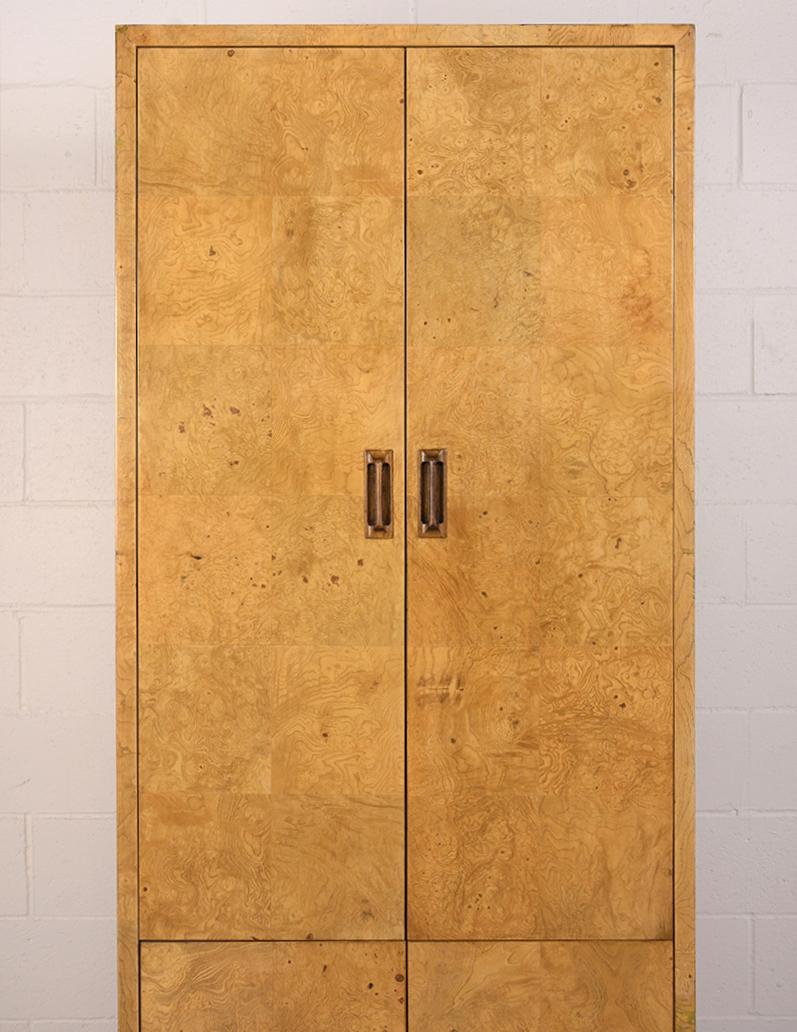 Mid-Century Modern Vintage Burled Wardrobe by Henredon