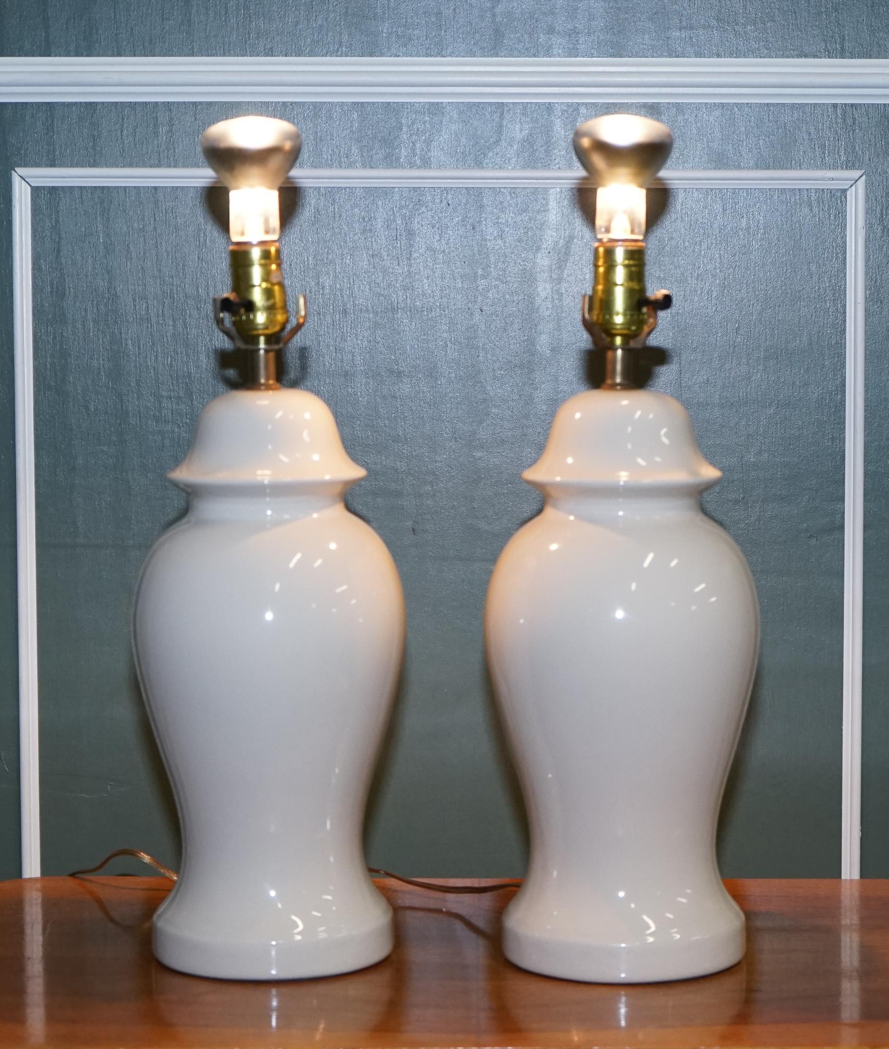 We are delighted to offer for sale this Lovely, circa 1970s vintage Porcelain cream pair of lamps

Please carefully examine the pictures to see the condition before purchasing, as they form part of the description. 

Measurements

Height - 46