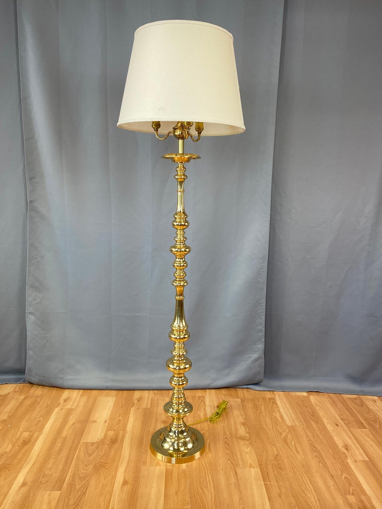 Vintage Tall Polished Brass Floor Lamp, Japan, Hollywood Regency, circa  1970s For Sale at 1stDibs | tall brass lamp, hollywood floor lamp, vintage  hollywood regency floor lamp