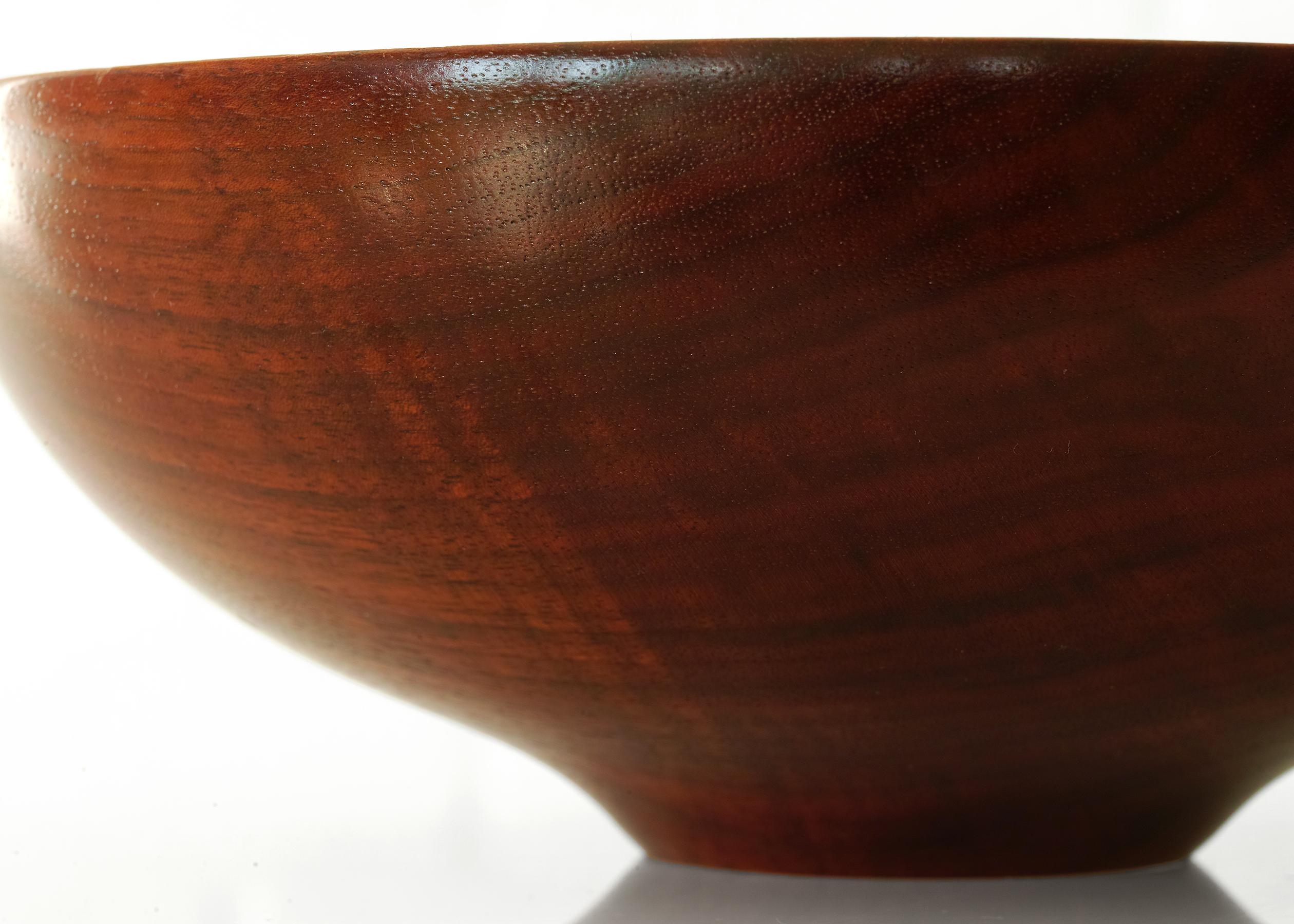 Circa 1974 Signed Handcrafted Turned Wood Bowl 5
