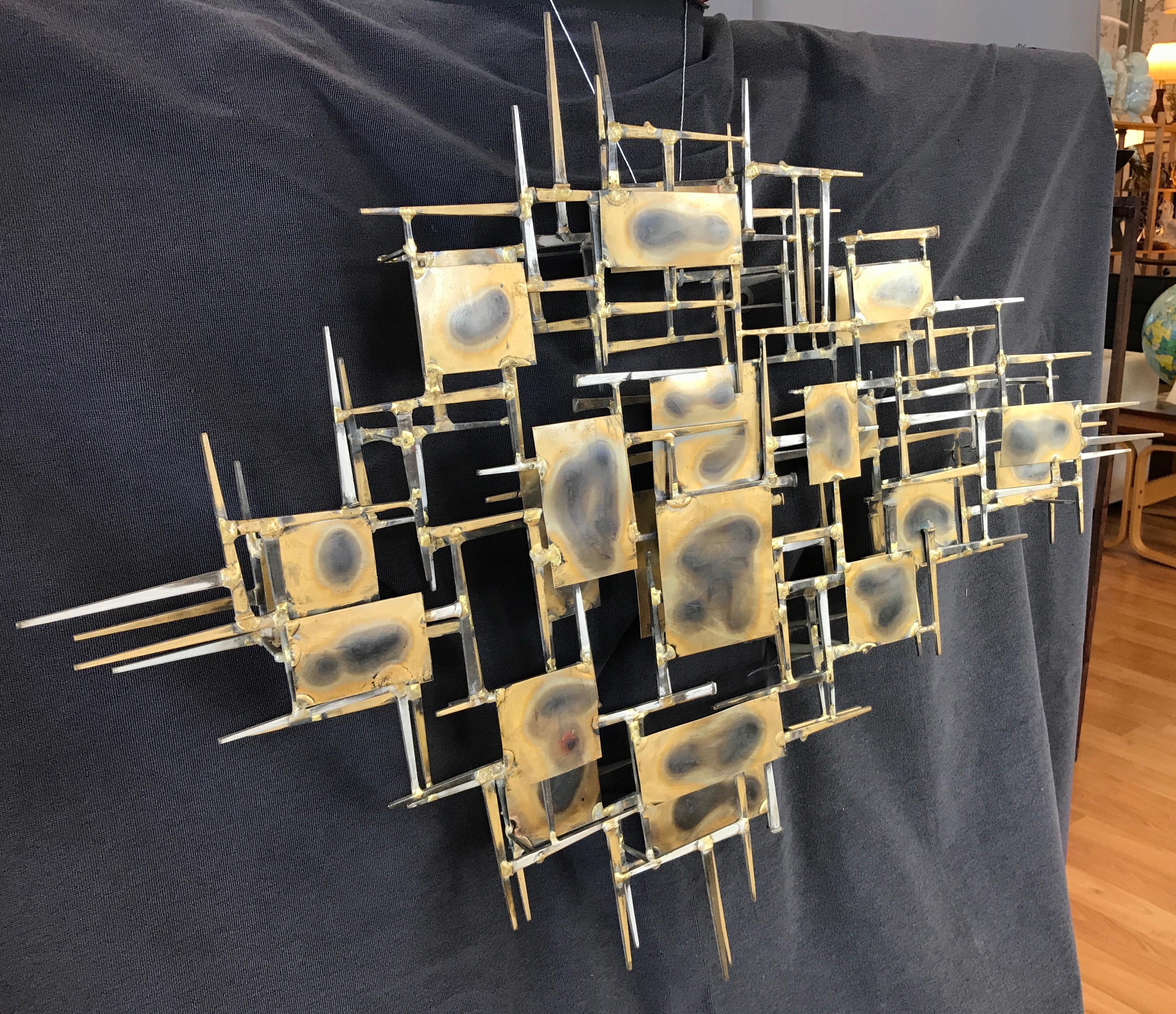 American Brutalist Abstract Wall Sculpture by Marc Creates, circa 1978