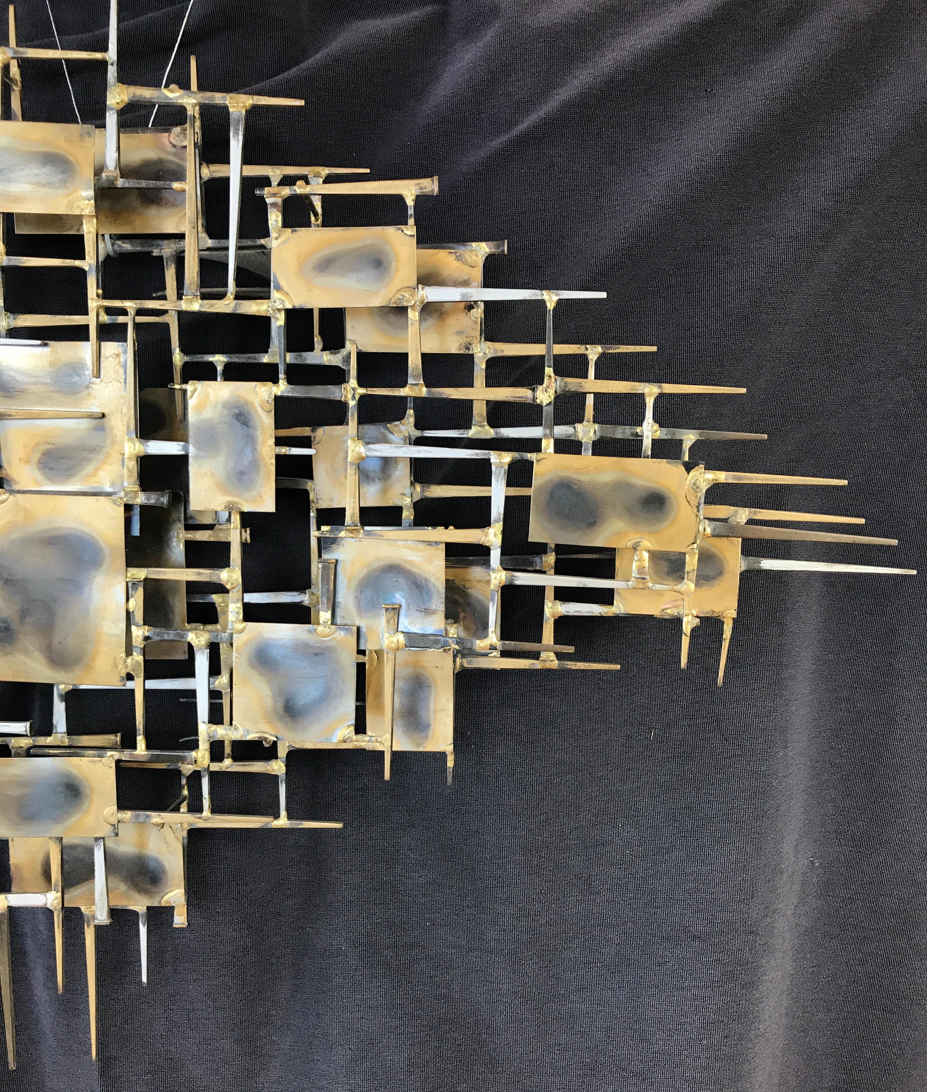 Brutalist Abstract Wall Sculpture by Marc Creates, circa 1978 1