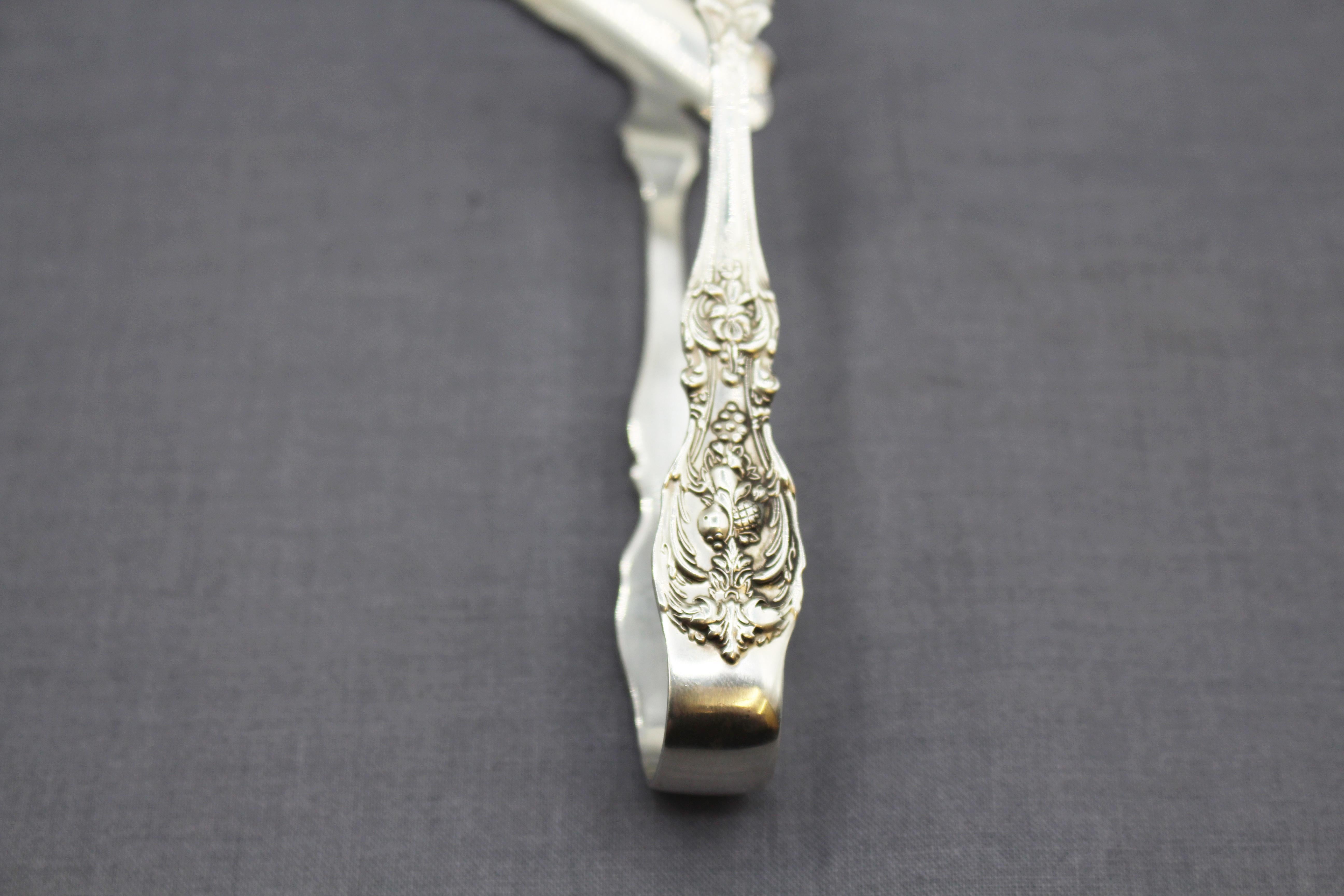 Fine XX secolo Set di 6 pinze per asparagi in argento sterling Francis I di Reed del 1980 circa in vendita