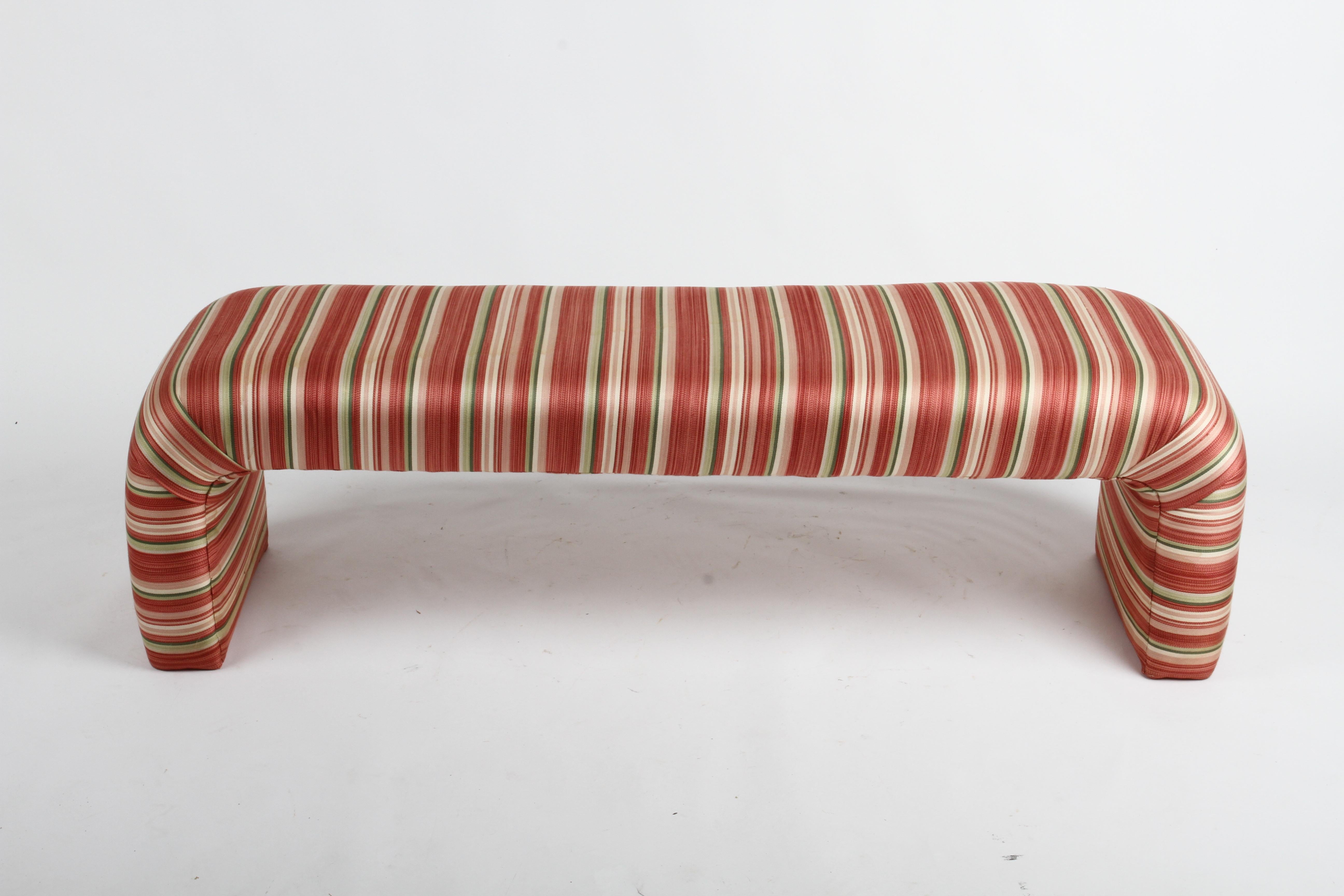 Hollywood Regency Circa 1980s Waterfall Bench by Steve Chase