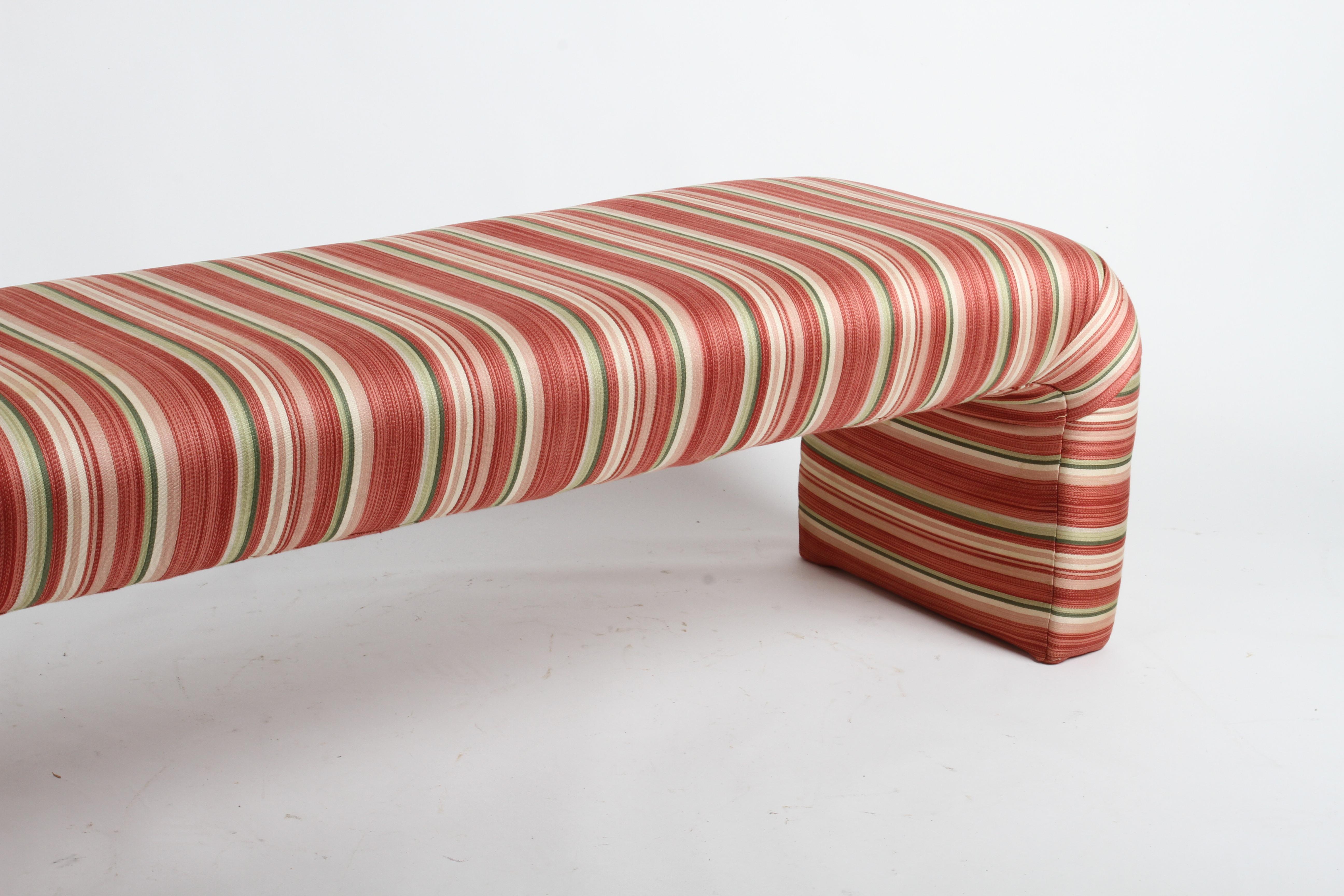 Upholstery Circa 1980s Waterfall Bench by Steve Chase
