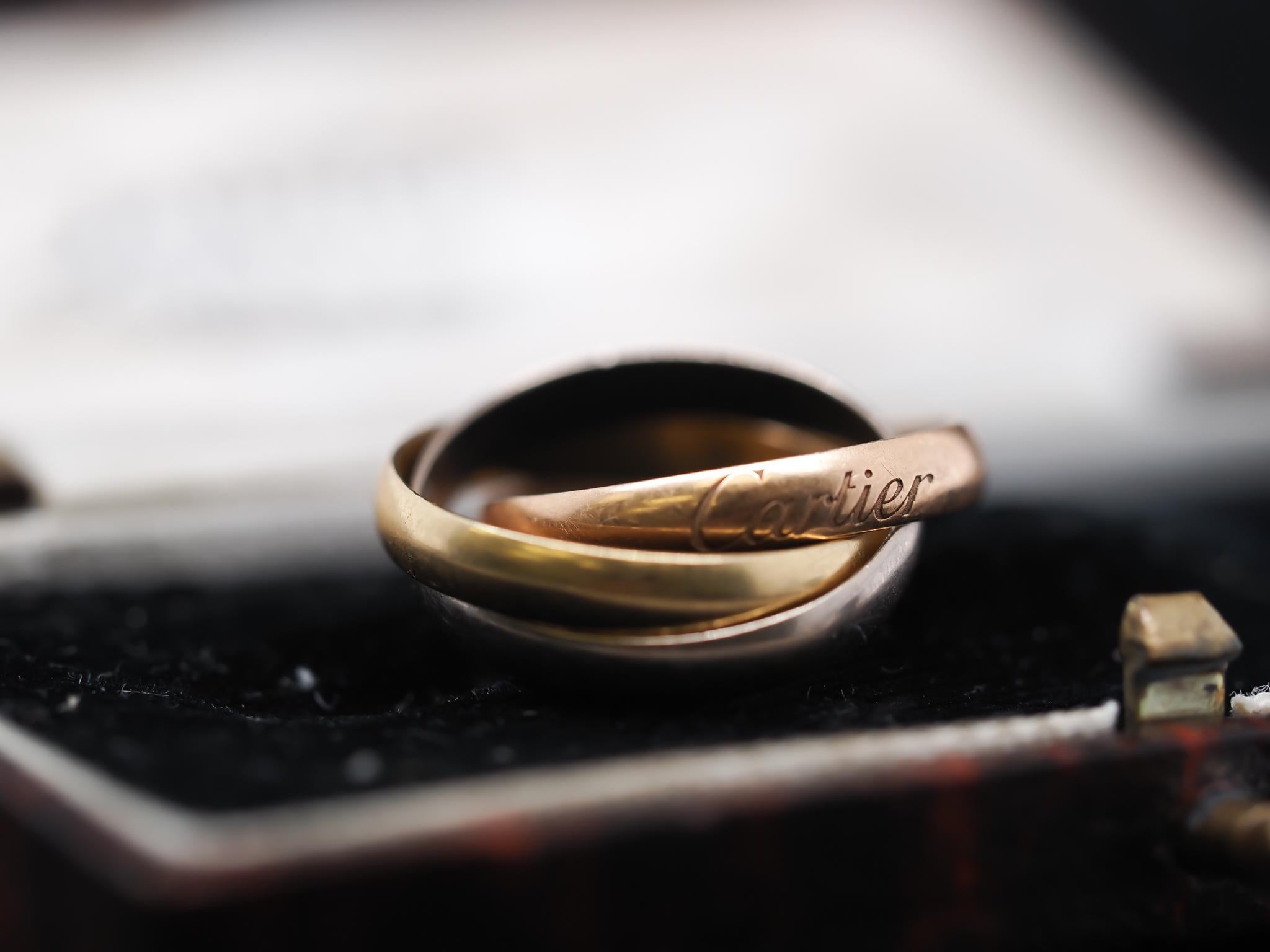 Circa 1980er Cartier Trinity-Ring 18K Gelbgold Größe 3,5 1