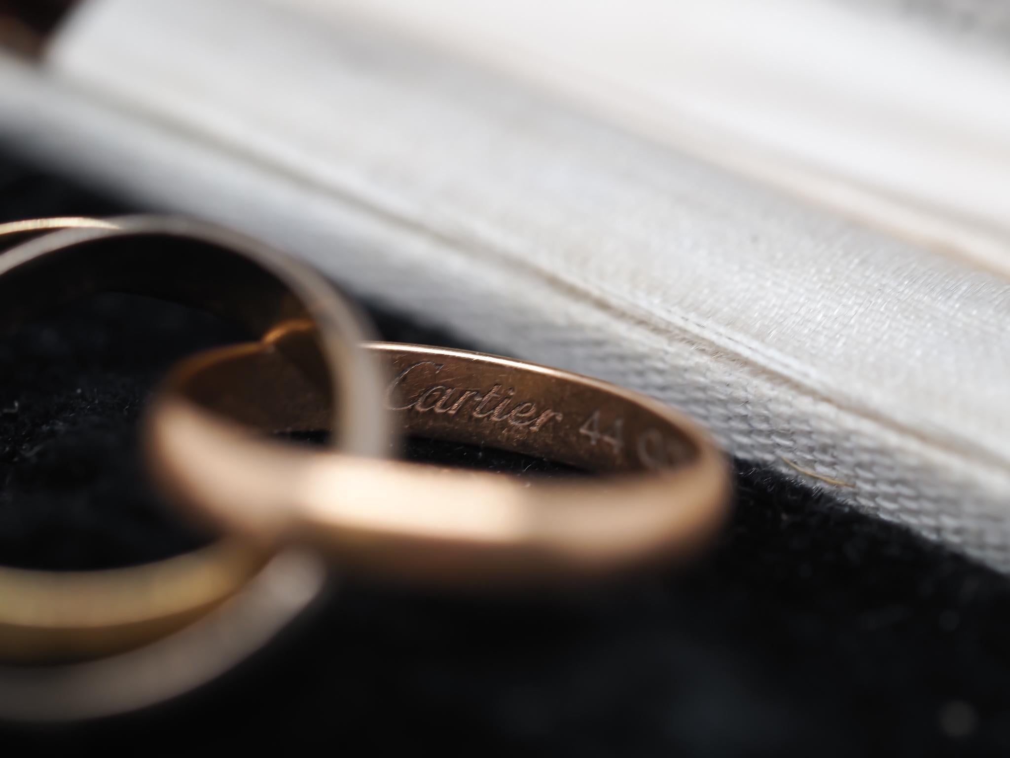 Circa 1980er Cartier Trinity-Ring 18K Gelbgold Größe 3,5 3