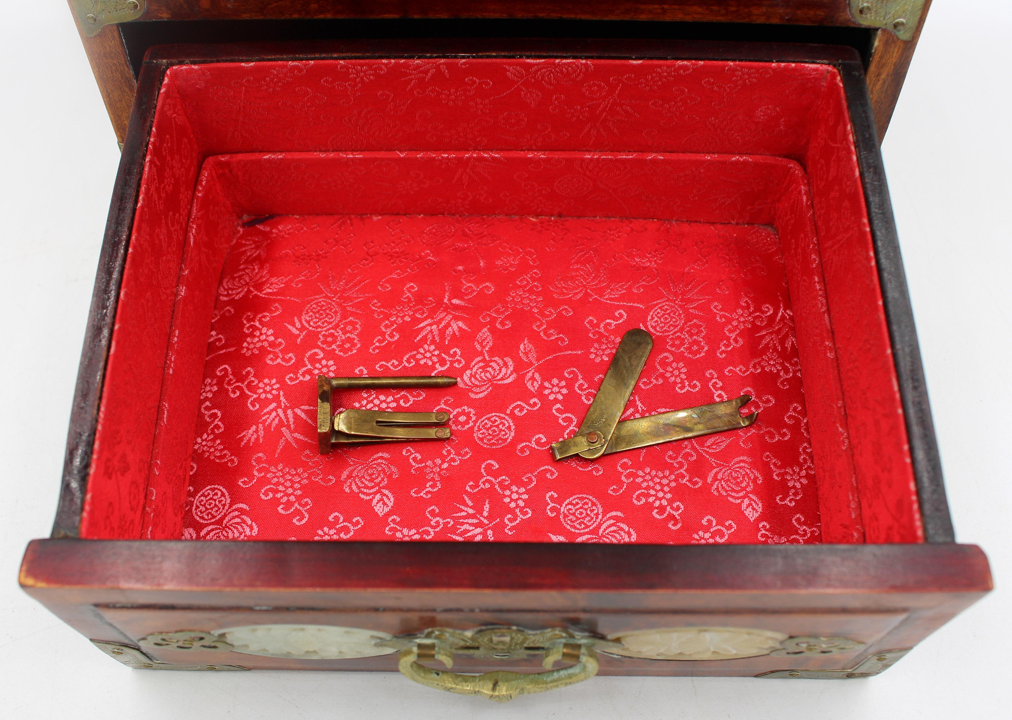 Circa 1980s Chinese Table Top Jewelry Chest or Cabinet For Sale 3