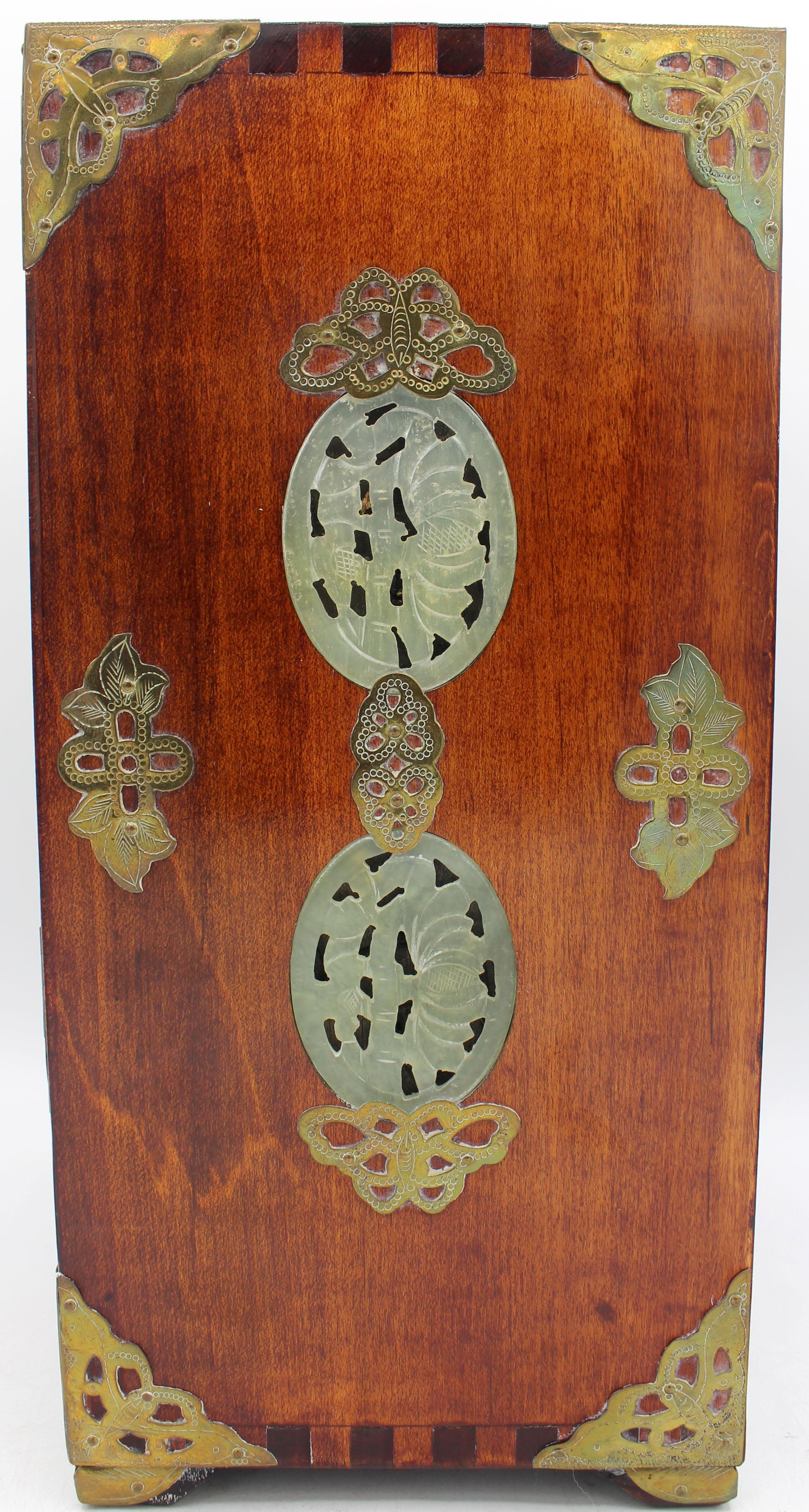 Qing Circa 1980s Chinese Table Top Jewelry Chest or Cabinet For Sale