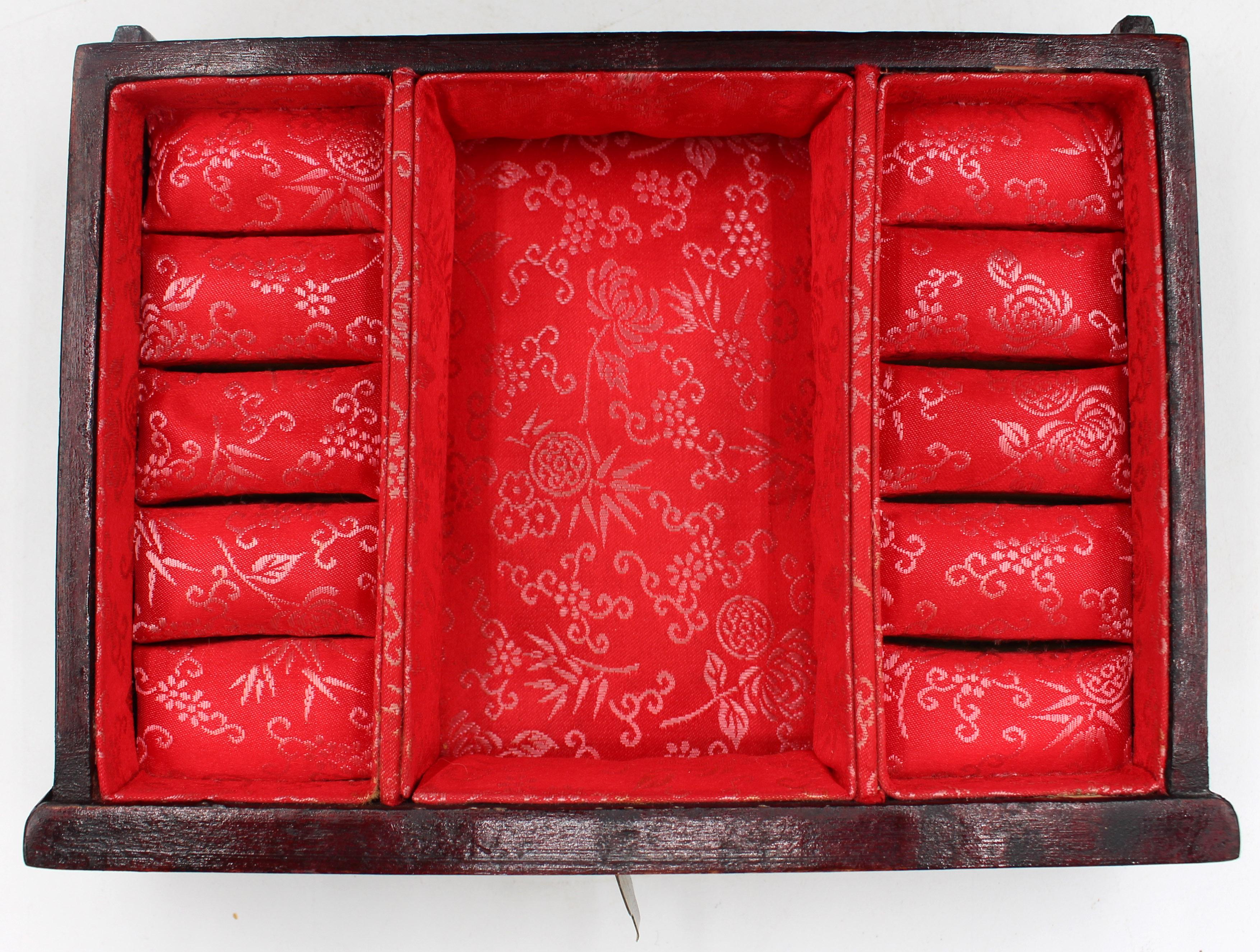 Circa 1980s Chinese Table Top Jewelry Chest or Cabinet For Sale 1
