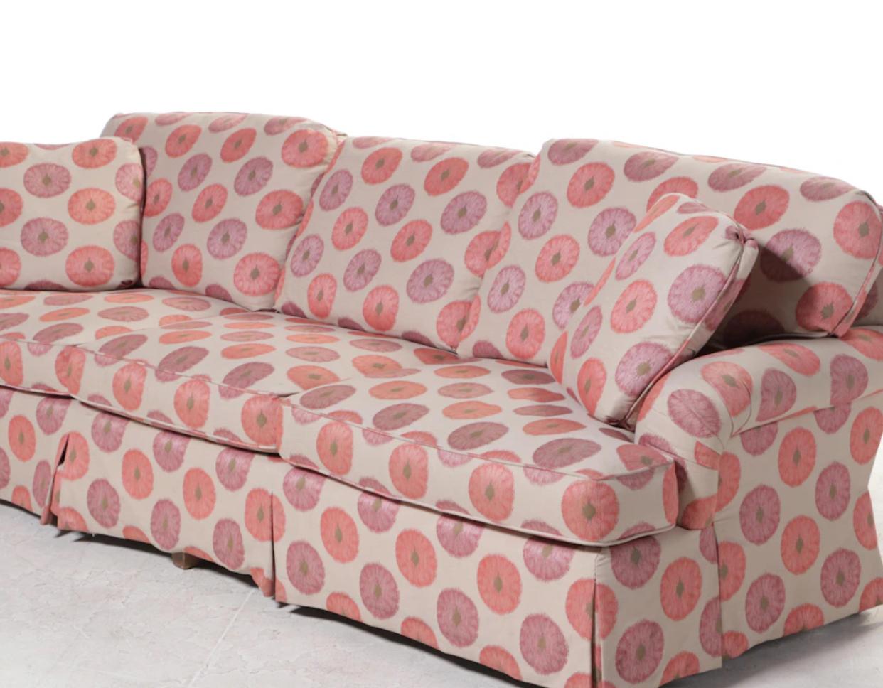 CIRCA 1980er Jahre Custom gepolstert drei Sitz Sofa in der Art von Donghia (amerikanisch) im Angebot
