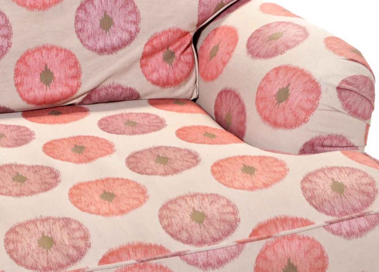 CIRCA 1980er Jahre Custom gepolstert drei Sitz Sofa in der Art von Donghia (Ende des 20. Jahrhunderts) im Angebot