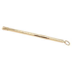 Circa 1980s TIFFANY & CO. Swizzle Stick Pendant in 14K Gold