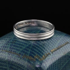 Vintage Estate Platinum Wedding Band, Unisex, circa 1985