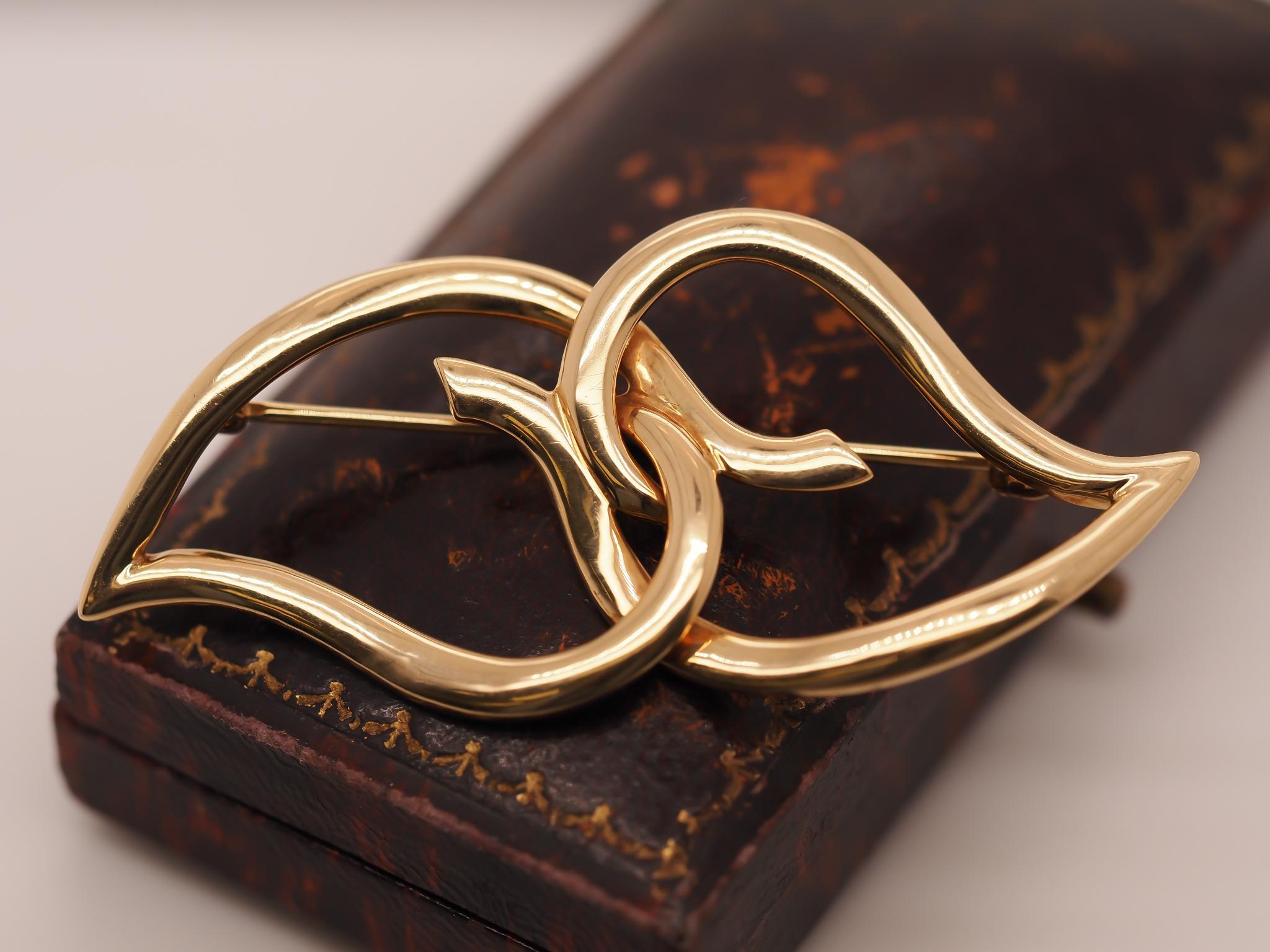 Vers 1987, or jaune 18 carats Tiffany & Co. Broche en vente 5